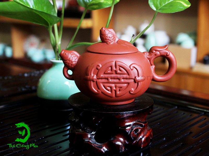 Ấm Tử Sa Song Ngư Cát Khánh - ATS402